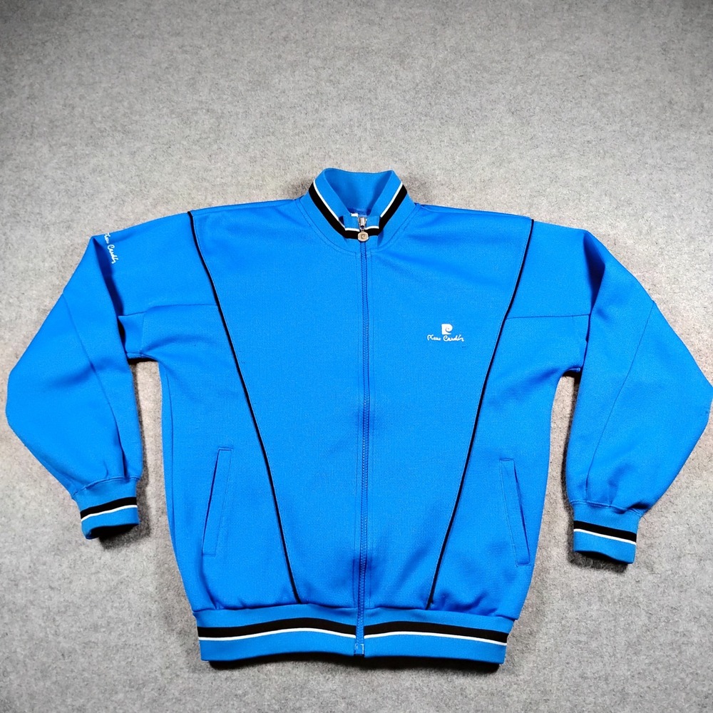 Vintage Pierre Cardin Track Jacket Ligne Sport Men's Medium Blue Zip Up 80s
